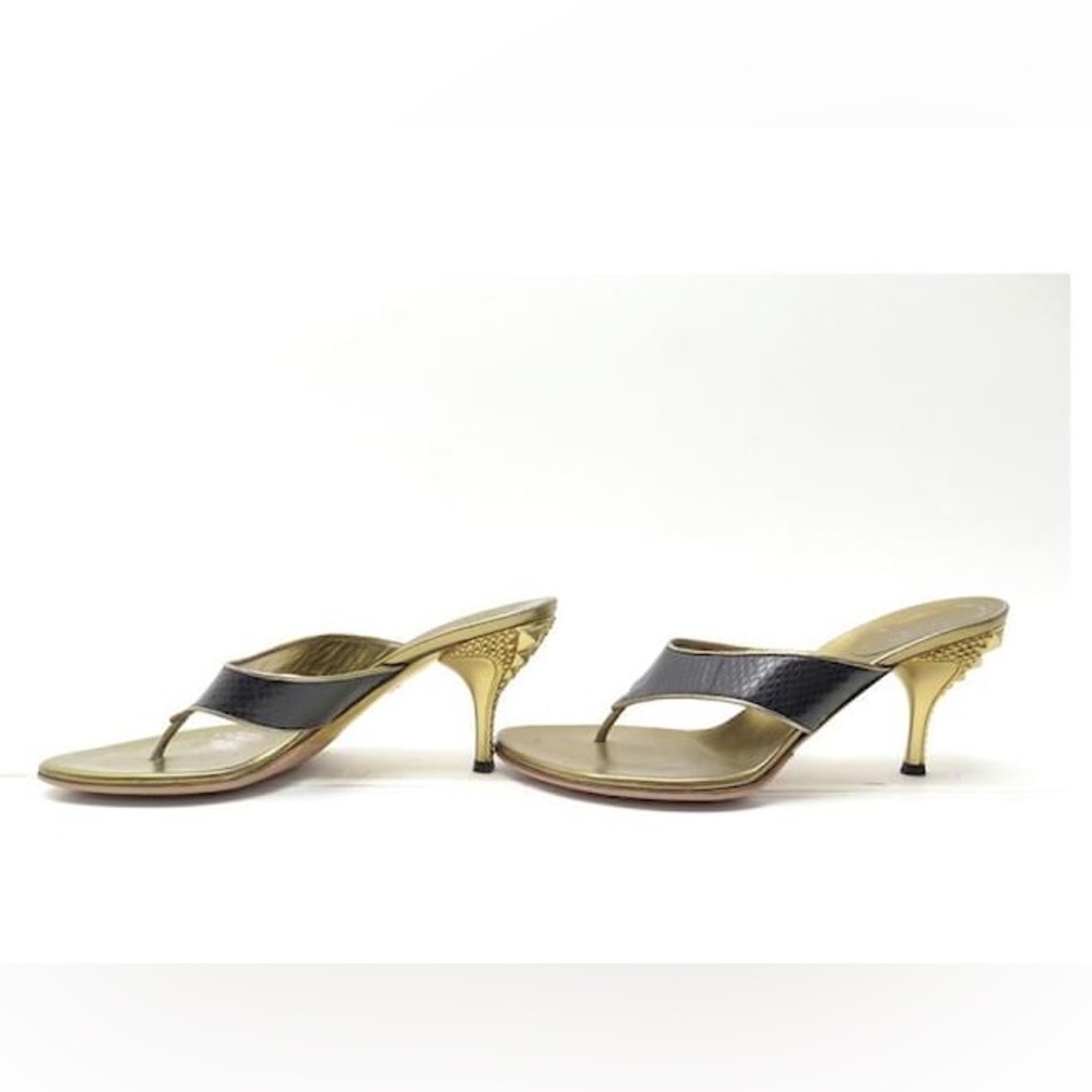 Gucci Tom Ford Snakeskin Gold Heels - size 36
